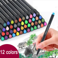 12 สีชุด Art MARKER 0.38mm Liners MARKER Fineliner ปากกาสำหรับ METALLIC MARKER วาดปากกาสี Sketch เครื่องเขียน-ju544982