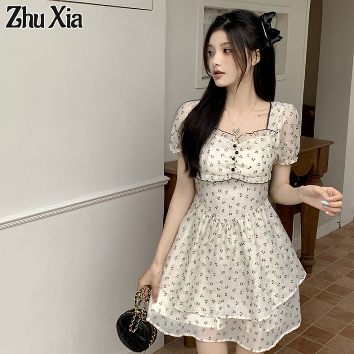 Zhu Xia Phụ Nữ Của Ngọt Ngào Và Nhẹ Nhàng Tuổi Giảm Váy Pháp Niche ...