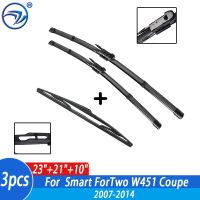 Wiper 3Pcs Front &amp; Rear Wiper Blades Set For Smart ForTwo W451 Coupe 2007 08 09 10 11 12 13 2014 Windscreen Windshield Window