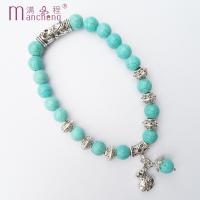 กระเป๋าสตางค์แบบ DIY 14สีวินเทจห่อสร้อยคอแบบจี้ห้อยไฟหินโมราฮาโลวีน Carnelian Turquoise Plagioclase Amazonite Green Green Green Green Jade Fashion Strand Bracel