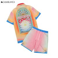 ☫♣❉ Casablanca เสื้อเชิ้ต แขนสั้น พิมพ์ลาย แบบทันสมัย แฟชั่นสําหรับผู้หญิง