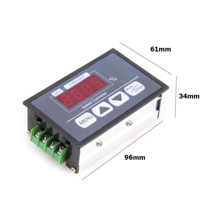 สวิตช์หน้าจอดิจิทัลสำหรับตัวควบคุมความเร็วจอ-dc-pwm-เริ่มช้า30a-6-60v