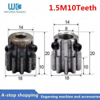 1ชิ้นเฟืองเกียร์เฟือง10T 10ฟัน Mod 1.5 M = 1.5 M เจาะ6/8Mm ขวาฟัน45เหล็กเกียร์บวกเกียร์ Cnc