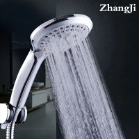 Zhang Ji 5 Modes Silicone Nozzle Shower Head HandHold Rainfall Jet Spray High Pressure Powerful Shower Head Chrome plating