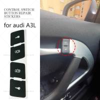 【cw】Left Right Matte Black Car Door Lock Control Switch Button Repair Stickers Decals For Audi A3L Fixed Button Car Stickers Newhot