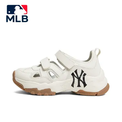 【กล่องต้นฉบับ】รองเท้าผ้าใบผู้ใหญ่ MLB New York Yankees - เพิ่มความสูงสีเบจ 5cm-3ASDCH133