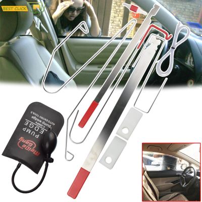 9 Pcs Universal Car Door Emergency Opening Key Lost Lock Out Unlock Opem Tools Kit Air Pump Auto Styling Parts Car Accessories