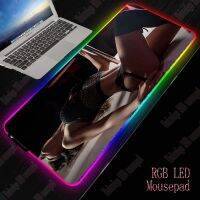 XGZ y Dance Girl Mousepad Large Computer Mouse Mat Large LED Gaming Mousepad Night RGB USB Wired Lighting for CSGO DOTA Gamer