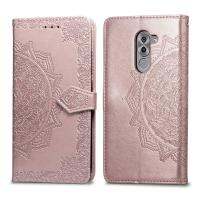 Case สำหรับ HUAWEI GR5 2017, 3D บรรเทาลำโพงดอกไม้หนังพลิกปกกระเป๋าสตางค์ผู้ถือบัตร Case สำหรับ HUAWEI GR5 2017