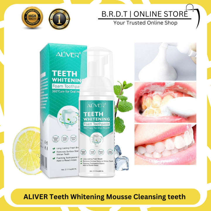 【Original】ALIVER Teeth Whitening Mousse Toothpaste Teeth Whitening