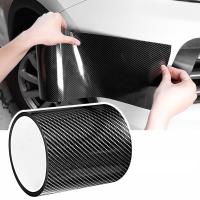 【cw】 5D Carbon Car Sticker Paste Protector Strip Door Sill Side Mirror Anti Scratch Tape Film 10/5M