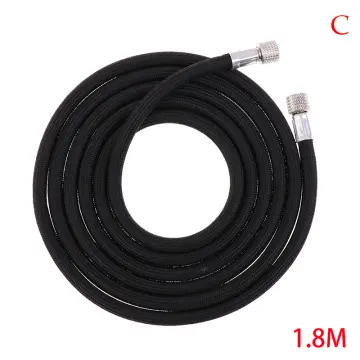 Professional Nylon Braided Airbrush Hose with Standard 1/8*1.8m(5.9ft)  Size Fitting on One End and a 1/8in For Air Brush