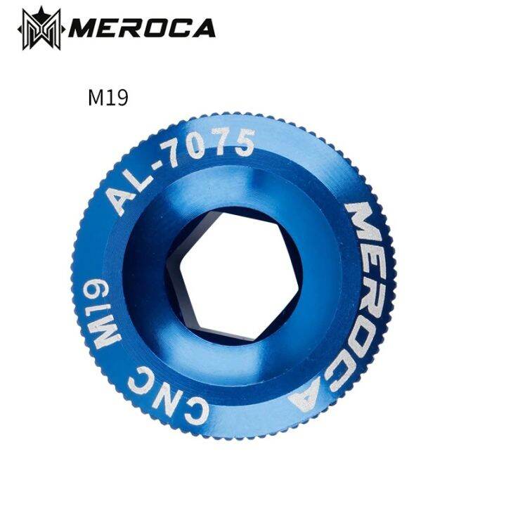 meroca-ฝาปิดขาจานกระโหลกกลวง-อลูมิเนียม-cnc-screw-mountain-bike-crank-cover-screws-m18-m19-m20-bolt-for-shimano-iamok