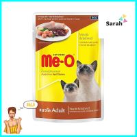 อาหารเปียกแมว MEO ไก่และตับชิ้นในน้ำเกรวี่ 80 ก.WET CAT FOOD MEO CHICKEN AND LIVER CHUNK IN GRAVY 80G **มีบริการชำระเงินปลายทาง**