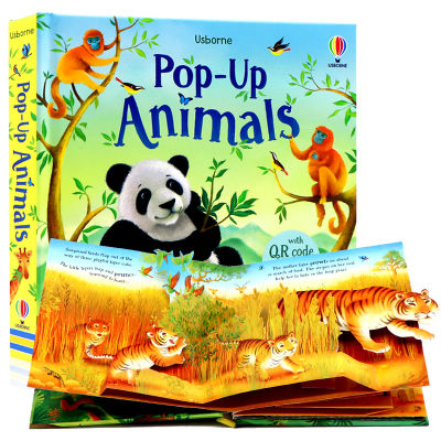 Usborne produced animal three-dimensional book English original picture book pop up animals animal jungle ocean interesting 3D visual three-dimensional book childrens English Enlightenment cognitive picture book parent-child interactive toy book