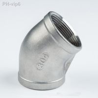 1/4 quot; 3/8 quot; 1/2 quot; 3/4 quot; 1 quot; 1-1/4 quot; BSP Female 304 Stainless Steel 45 Degree Elbow Threaded Pipe Fitting Connector For Water Oil Ai