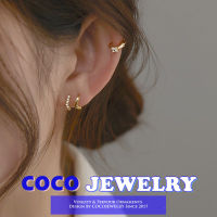 COCOJEWELRY 2022เกาหลีต่างหูห่วงแฟชั่นการสร้างแบบจำลองต่างหูคลิปสาวต่างหูเครื่องประดับหูแหวนอุปกรณ์