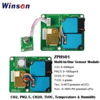 1pc Winsen ZPHS01 โมดูลเซ็นเซอร์ Multi-in-One CO2 / PM2.5 / CH2O / TVOC และการตรวจจับความชื้นอุณหภูมิ UART Output สองเวอร์ชัน