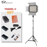 Yongnuo YN600L II YN600L II 600 LED video light panel 3200-5500K photography set + charger + battery + tripod + adapter Phone Camera Flash Lights