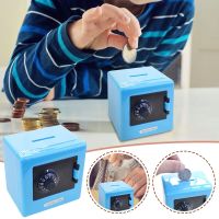Creative Mini Money Box Coin Plastic Savings Childrens Toy Square Blue Toy Brithday Gift For Kids Save Money Case Ornament