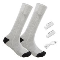 【YD】 1 Heated Socks Electric Rechargeable Temperature Battery Powered Warming Resistant Thermal Hiking