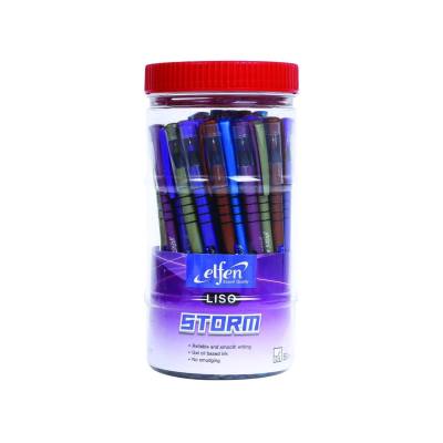 ปากกาน้ำเงิน หัว0.5 มม. (1x50) elfen ด้ามคละสี รุ่น Storm