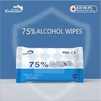 (พร้อมส่ง)**ของแท้**(10แผ่น)แผ่นแอลกอฮอล์75% ฆ่าเชื้อโรค ALCOHOL WIPES