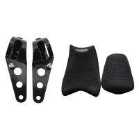 28mm-43mm Universal Motorcycle Headlight Mount Brackets with Motorcycle Seat Cushion Cover for