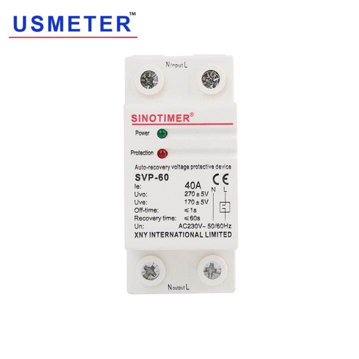 Svp 60 Economic Model 40a 230v Ac Din Rail Relay Voltage Protective Device With Indicator 1067