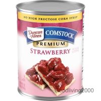 (ส่งฟรี) Duncan Hines Comstock Premium Strawberry Topping Filling จากอเมริกา 595g ดันแคน ไฮนซ์ คอมสต็อก สตรอเบอร์รี่ ท้อปปิ้ง 595 กรัม