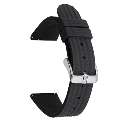 BEAFIRY Silicone Watch Band 20mm 22mm Quick Release Rubber Strap Waterproof Watchband Sport Watches Belt for samsung blue