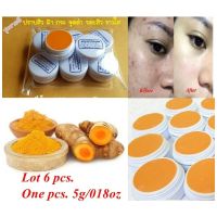 6X THAI Turmeric Plai Cream Skin Whitening Acne Dark Spots Blemishes Facial White Bright Smooth Bounce Clear Skin Fuller MTF