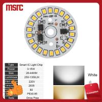 MSRC 1Pc ใหม่ 15W 12W 9W 7W 6W 5W 3W ไดร์เวอร์สมาร์ทไอซี AC220V 2835 SMD หลอดไฟ ถั่ว ชิป LED จานไฟ