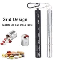 【CW】♗✥  7 Grids Pill Days Weekly Metal Medicine Tablet Dispenser Organizer Splitters Storage