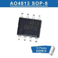 10ชิ้น AO4813 SOP-8 A04813 SOP8 4813 SOP SMD 30V 7.1A MOSFET P-Channel คู่