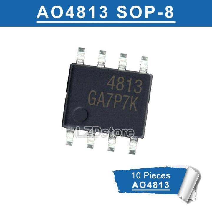 10ชิ้น-ao4813-sop-8-a04813-sop8-4813-sop-smd-30v-7-1a-mosfet-p-channel-คู่