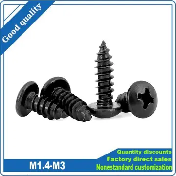 Small Screws M1 M1.2 M1.4 M1.7 Mix Carbon Steel Pa Phillips Head Micro Screws Phillips Cross Pan Head Self-Tapping Electronic Small Micro Screws Kit