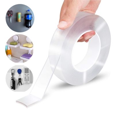 Double Side Tape Feature Waterproof Reusable Adhesive Transparent Glue Stickers Suit For Home Bathroom Decoration 1/2/3 Meters