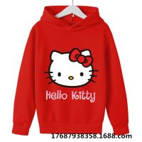 HOT★ใหม่ Hello Kitty 3-14ปีเด็ก Hoodies 2022แฟชั่นยอดนิยมเด็กลายเด็กผู้ชายชุดเสื้อผ้าฤดูใบไม้ร่วงเสื้อ