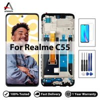 6.72 "สำหรับ Realme Oppo C55อะไหล่ทดแทนประกอบจอแสดงผล LCD แบบสัมผัสหน้าจอสำหรับ RMX3710กับเครื่องมือฟรี