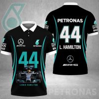 (ALL IN STOCK XZX)   Formula 1  Champion MERCEDES2023 3D All Over Print Polo Shirt 11  (Free customized name logo for private chat, styles can be changed with zippers or buttons)