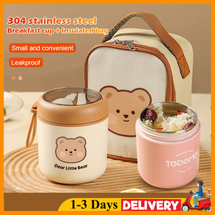 Breakfast Soup Cup Thermos Food Jar Insulated Lunch Container with