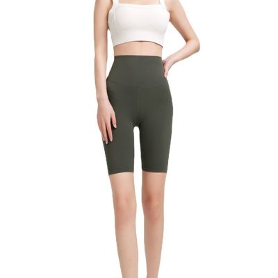 The New Uniqlo summer thin shark pants five-point bottoming shorts womens nude Barbie pants ice-feeling seamless yoga cycling pants five points