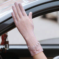 【cw】 Sun Protection s Womens Summer UV Protection Ice Lace Thin Outdoor Driving Cycling Breathable Touch Screen Non-Slip ！