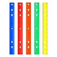 5 Pieces of 5 Kinds of Color Measuring Tools Straight Plastic Ruler for ChildrenS School Office Supplies