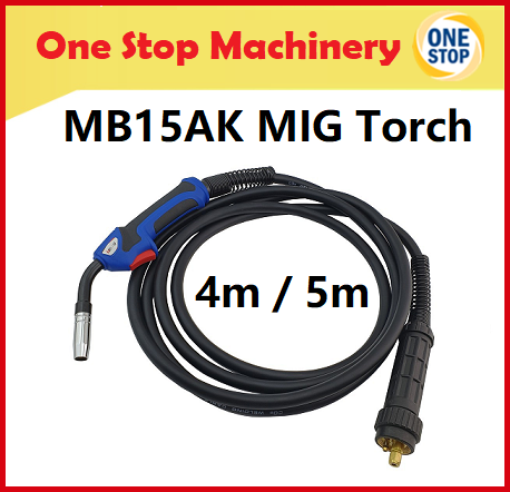 MB15AK Welding Torch , MIG/CO2 Air-Cooled 180A, Euro Connection Kit ...