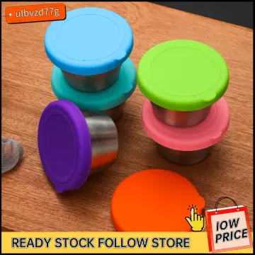 Salad Dressing Container, Food Container Sets Sauce Cups Reusable Leakproof  304 Stainless Steel Condiment Containers Dipping Sauce Cups with Silicone  Lids 70ml 6 colors 6pcs/pack