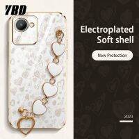 สายรัดข้อมือลายหัวใจหรูหรา YBD สำหรับเคสโทรศัพท์ Realme OPPO C30S C30 NARZO 50i เคสเฉพาะ