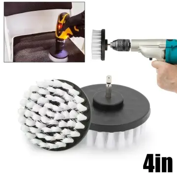 60mm Soft Power Drill Bristle Brush Head White For Cleaning Car