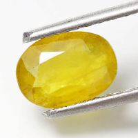 1.65 ct บุษราคัม (Yellow Sapphire)สีเหลือง ทรงไข่